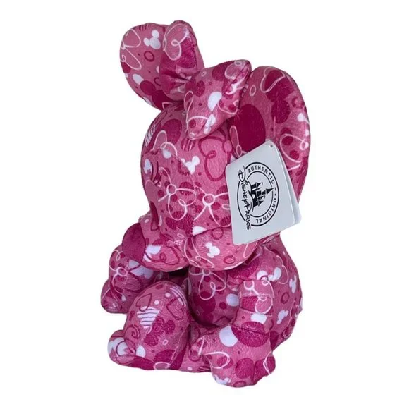 Disney Parks Pink Minnie Mouse Hearts Bows Plush - Picture 3 of 8